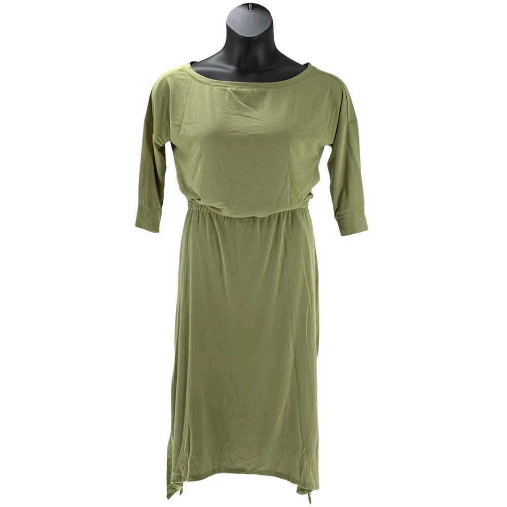 Brittany Humble B.E. Ready Dolman Sleeve Midi Dress Olive - Regular